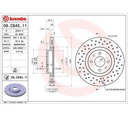 09.C645.11
BREMBO
Tarcza hamulcowa
