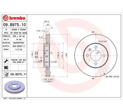 09.B975.11
BREMBO
Tarcza hamulcowa
