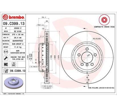 09.C399.13
BREMBO
Tarcza hamulcowa
