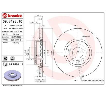 09.B498.11
BREMBO
Tarcza hamulcowa
