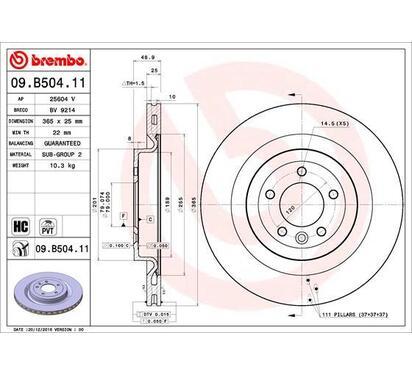 09.B504.11
BREMBO
Tarcza hamulcowa
