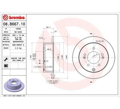 08.B667.11
BREMBO
Tarcza hamulcowa
