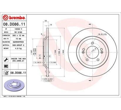 08.D086.11
BREMBO
Tarcza hamulcowa
