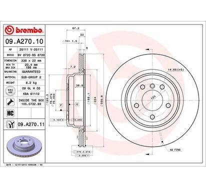 09.A270.11
BREMBO
Tarcza hamulcowa
