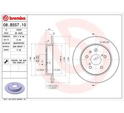 08.B557.10
BREMBO
Tarcza hamulcowa
