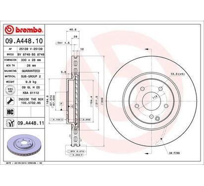 09.A448.11
BREMBO
Tarcza hamulcowa
