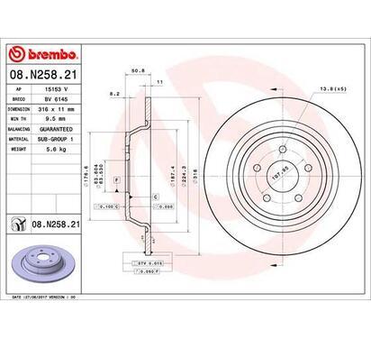 08.N258.21
BREMBO
Tarcza hamulcowa
