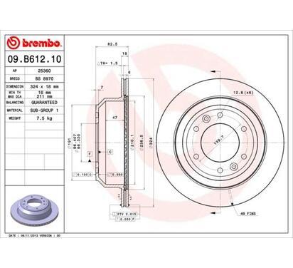 09.B612.10
BREMBO
Tarcza hamulcowa
