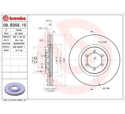 09.B359.10
BREMBO
Tarcza hamulcowa
