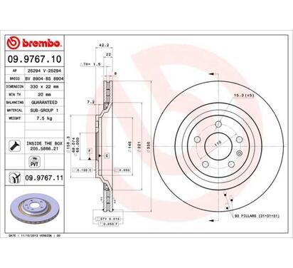 09.9767.11
BREMBO
Tarcza hamulcowa
