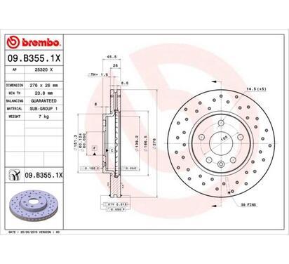 09.B355.1X
BREMBO
Tarcza hamulcowa
