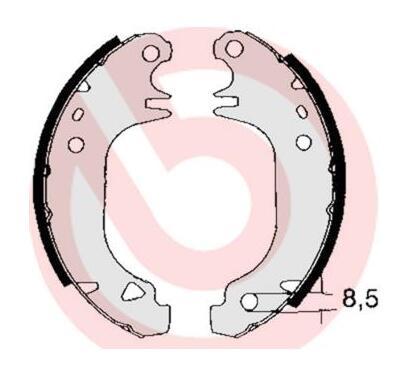 S 61 535
BREMBO
Zestaw szczęk hamulcowych
