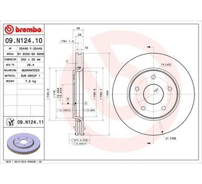 09.N124.11
BREMBO
Tarcza hamulcowa
