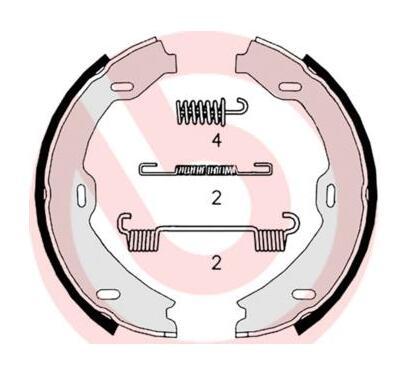 S 50 518
BREMBO
Zestaw szczęk hamulcowych, hamulec postojowy
