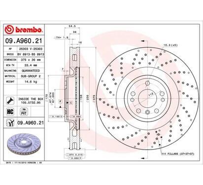 09.A960.21
BREMBO
Tarcza hamulcowa
