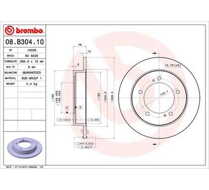 08.B304.10
BREMBO
Tarcza hamulcowa
