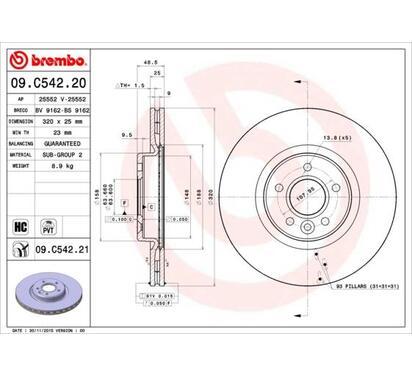 09.C542.21
BREMBO
Tarcza hamulcowa
