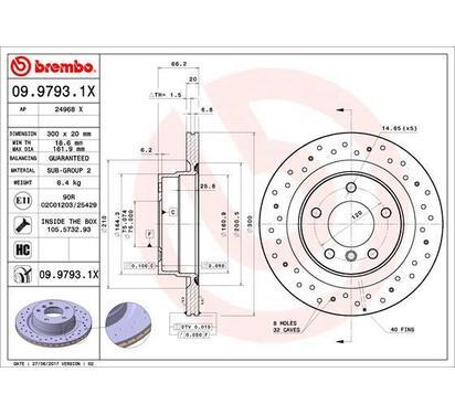 09.9793.1X
BREMBO
Tarcza hamulcowa
