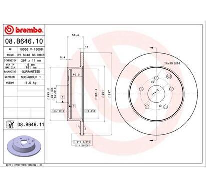 08.B646.11
BREMBO
Tarcza hamulcowa
