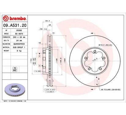 09.A531.20
BREMBO
Tarcza hamulcowa
