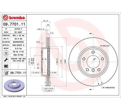 09.7701.11
BREMBO
Tarcza hamulcowa
