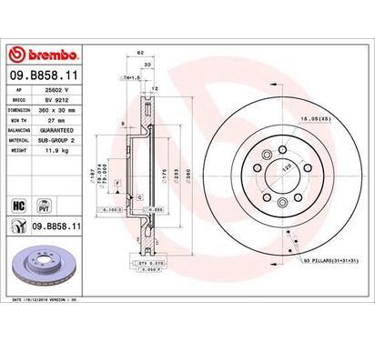 09.B858.11
BREMBO
Tarcza hamulcowa
