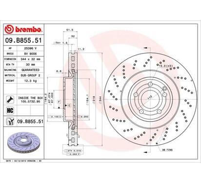 09.B855.51
BREMBO
Tarcza hamulcowa
