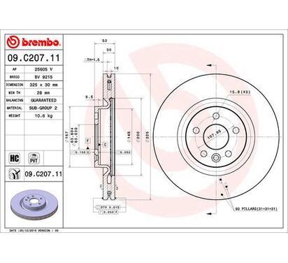 09.C207.11
BREMBO
Tarcza hamulcowa
