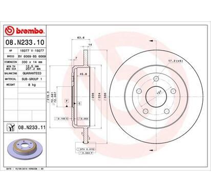 08.N233.11
BREMBO
Tarcza hamulcowa
