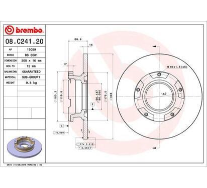 08.C241.20
BREMBO
Tarcza hamulcowa
