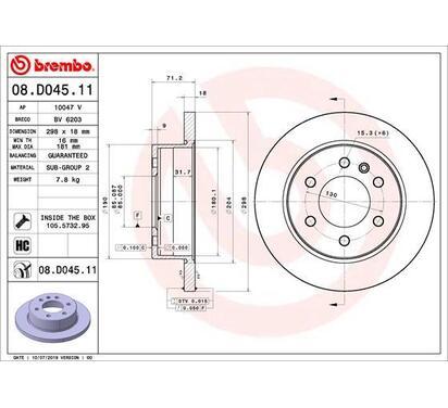 08.D045.11
BREMBO
Tarcza hamulcowa
