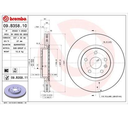 09.B358.11
BREMBO
Tarcza hamulcowa
