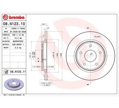 08.N123.11
BREMBO
Tarcza hamulcowa
