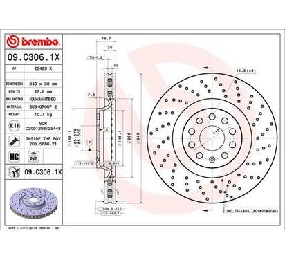 09.C306.1X
BREMBO
Tarcza hamulcowa
