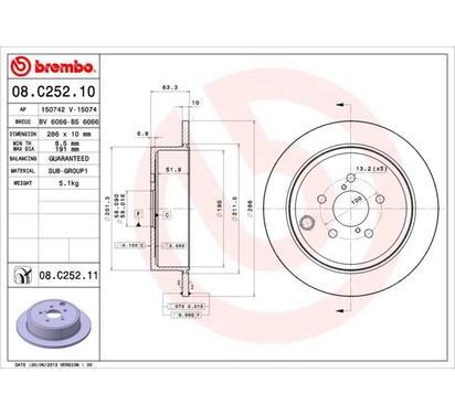 08.C252.11
BREMBO
Tarcza hamulcowa
