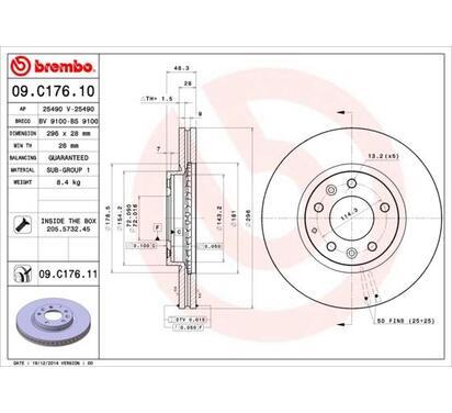 09.C176.11
BREMBO
Tarcza hamulcowa
