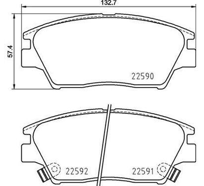 P 77 001
BREMBO
Klocki hamulcowe
