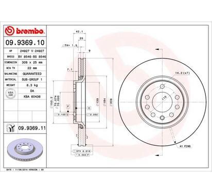 09.9369.11
BREMBO
Tarcza hamulcowa
