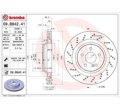 09.B842.41
BREMBO
Tarcza hamulcowa
