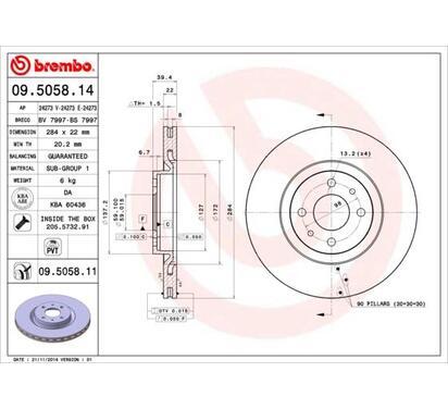 09.5058.11
BREMBO
Tarcza hamulcowa
