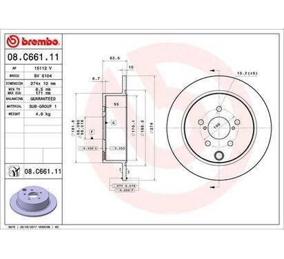 08.C661.11
BREMBO
Tarcza hamulcowa
