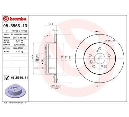 08.B566.11
BREMBO
Tarcza hamulcowa
