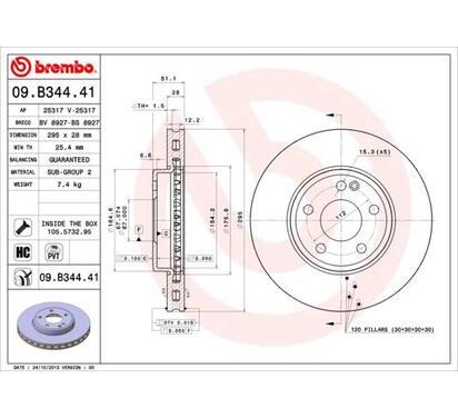 09.B344.41
BREMBO
Tarcza hamulcowa
