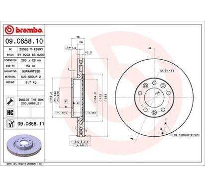 09.C658.11
BREMBO
Tarcza hamulcowa
