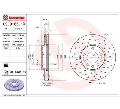 09.9165.1X
BREMBO
Tarcza hamulcowa
