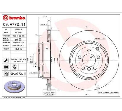 09.A772.11
BREMBO
Tarcza hamulcowa
