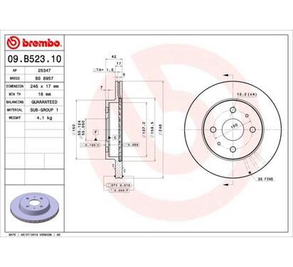 09.B523.10
BREMBO
Tarcza hamulcowa
