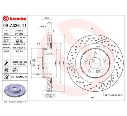 09.A326.11
BREMBO
Tarcza hamulcowa
