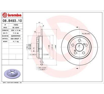 08.B493.10
BREMBO
Tarcza hamulcowa
