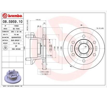 08.5959.10
BREMBO
Tarcza hamulcowa
